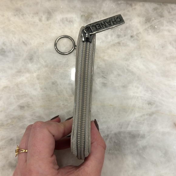 Chanel Metallic Silver Key and Card Pouch - Picture 3 of 11